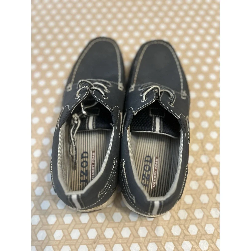 Izod Mens Boat‎ Shoes Memory Foam Slip on Size 10M